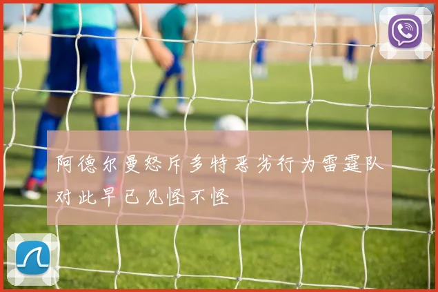阿德尔曼怒斥多特恶劣行为雷霆队对此早已见怪不怪